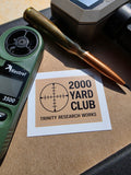 2000 Yard Club Sticker 1.5x2 inch