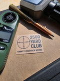 2500 yard club sticker 1.5x2 inch