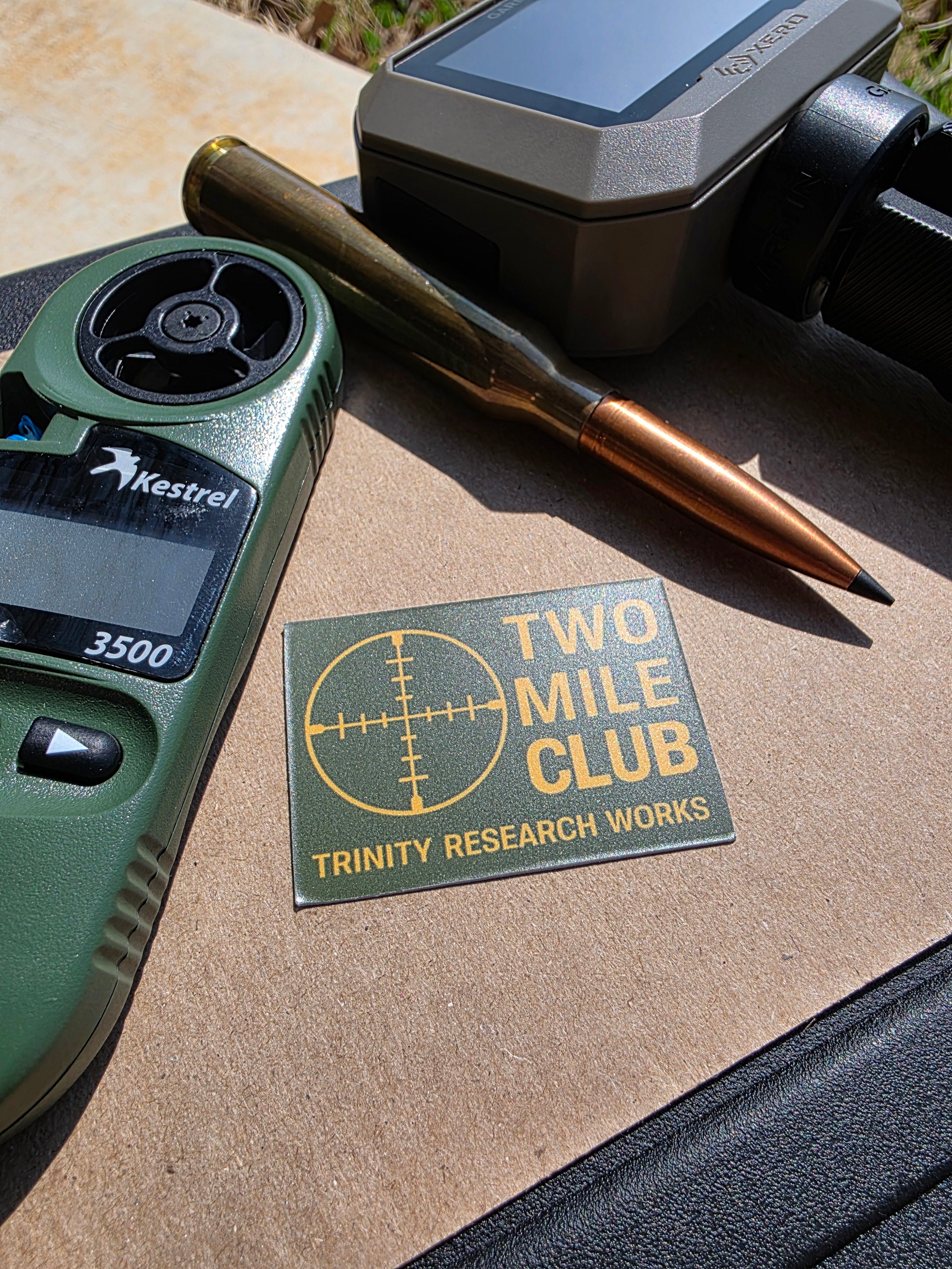 Two Mile Club sticker 1.5x2 inch